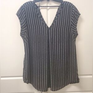 Halogen Black & White Stripe Blouse
